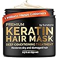 SUNATORIA Keratin Hair Mask - Deep Conditioner for Dry Damaged Hair - Hydrates, Repairs, Nourishes - Keratin Hair Treatment - Deep Conditioning Hair Mask - Keratina Mascarilla Para el Cabello