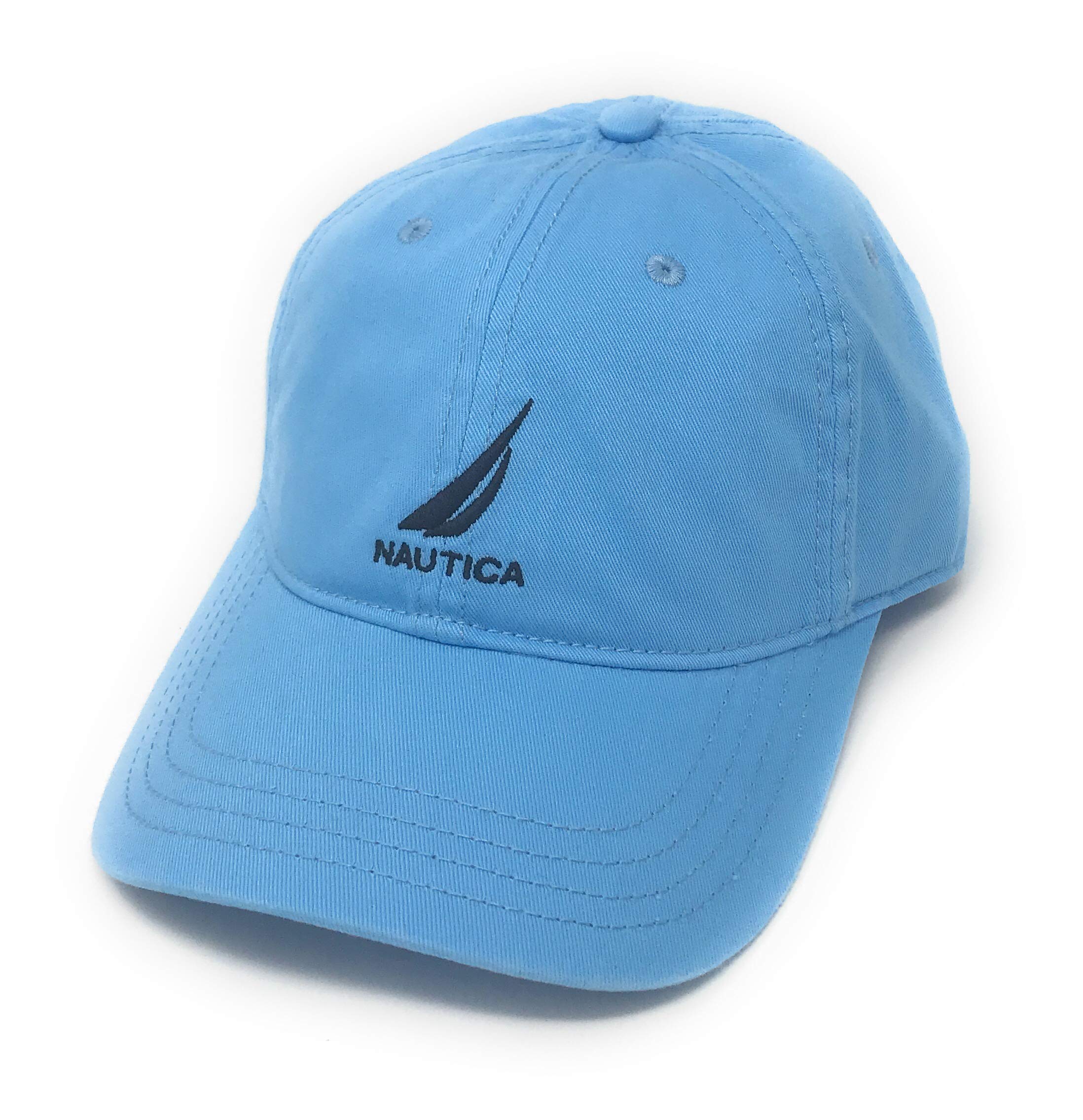 Nautica Men Adjustable Logo Hat Cap (One Size, Sky Blue) Nautical