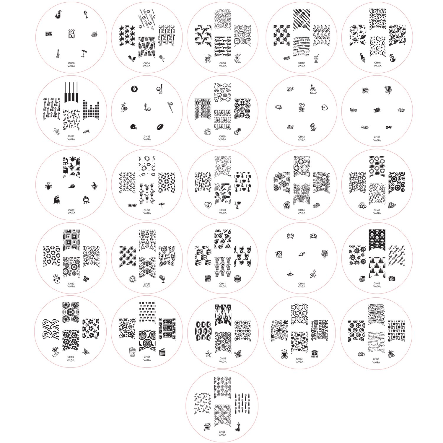 クリスマスファッション その他 B00l673hs8 Vaga スクレイパーby ネイルアートセット スタンプイメージプレート アクセサリー デザインスタンプ スタンパー プロフェッショナル マニキュアペディキュア 第1位獲得 Theaccountant Org Mt
