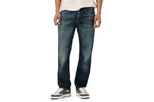 Buffalo David Bitton Mens Relaxed Straight Leg Driven JeanJeans