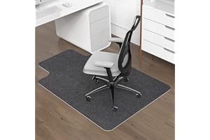 Placoot Office Chair Mat for Hardwood Floor & Tile Floor 55"x35" Desk Chair Mat for Rolling Chairs Electrostatic Adsorption Large Anti-Slip-Recyclable Material Floor Mat for Office/Home with Lip