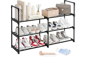 MOCINE 2024 Widened 3 Tier Shoe Rack, 86x30.5x56cm, Shoe Shelf, Shoe Racks for Entryway，Shoe Racks for Closet，Space Saving Sh