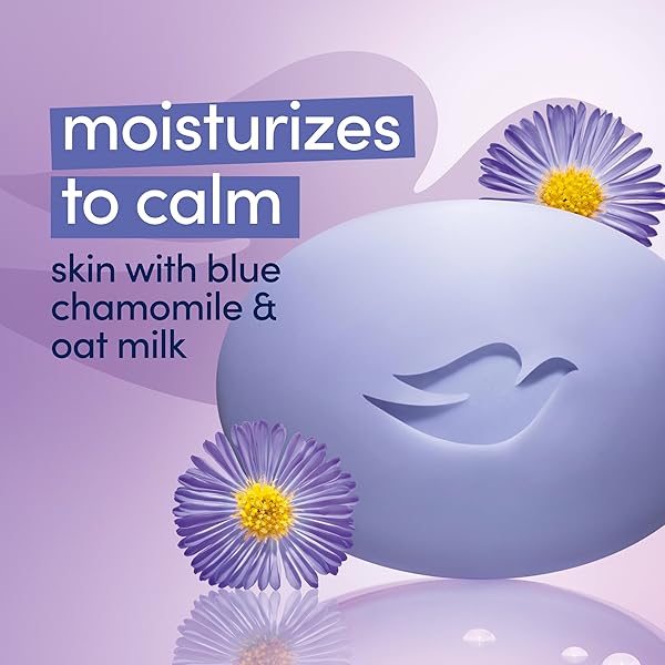 DOVE BEAUTY BAR GENTLE CLEANSER ANTI-STRESS CREAM BAR MOISTURIZES TO CALM SKIN GENTLE BAR SOAP CLEANSER MADE WITH 1/4 MOISTURIZING CREAM 6 PACK
