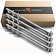 GROUNDGRABBA Screw in Tent Stake for Sand and Loose Ground | Premium Drill Driven Ground Anchor Earth Screws | Sand Screw Anchor | 4X GroundGrabba Pro 1 Stakes