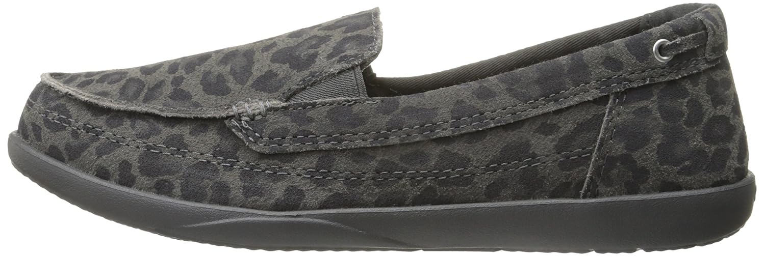 crocs women's walu leopard print leather loafer