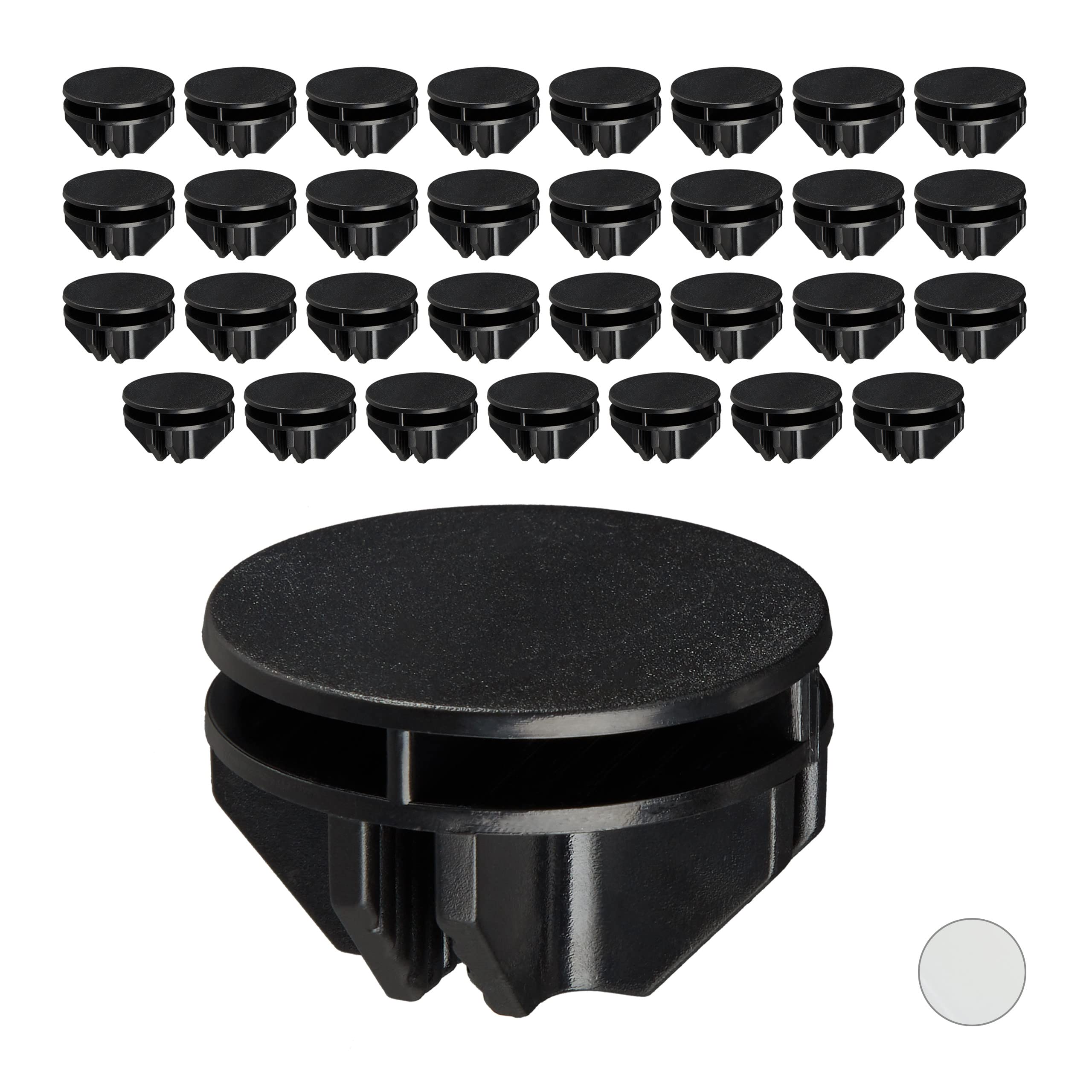 Relaxdays Connectors for Shelving Systems, Pack of 40, Shelf Adapters, Plastic Replacement Parts, Black