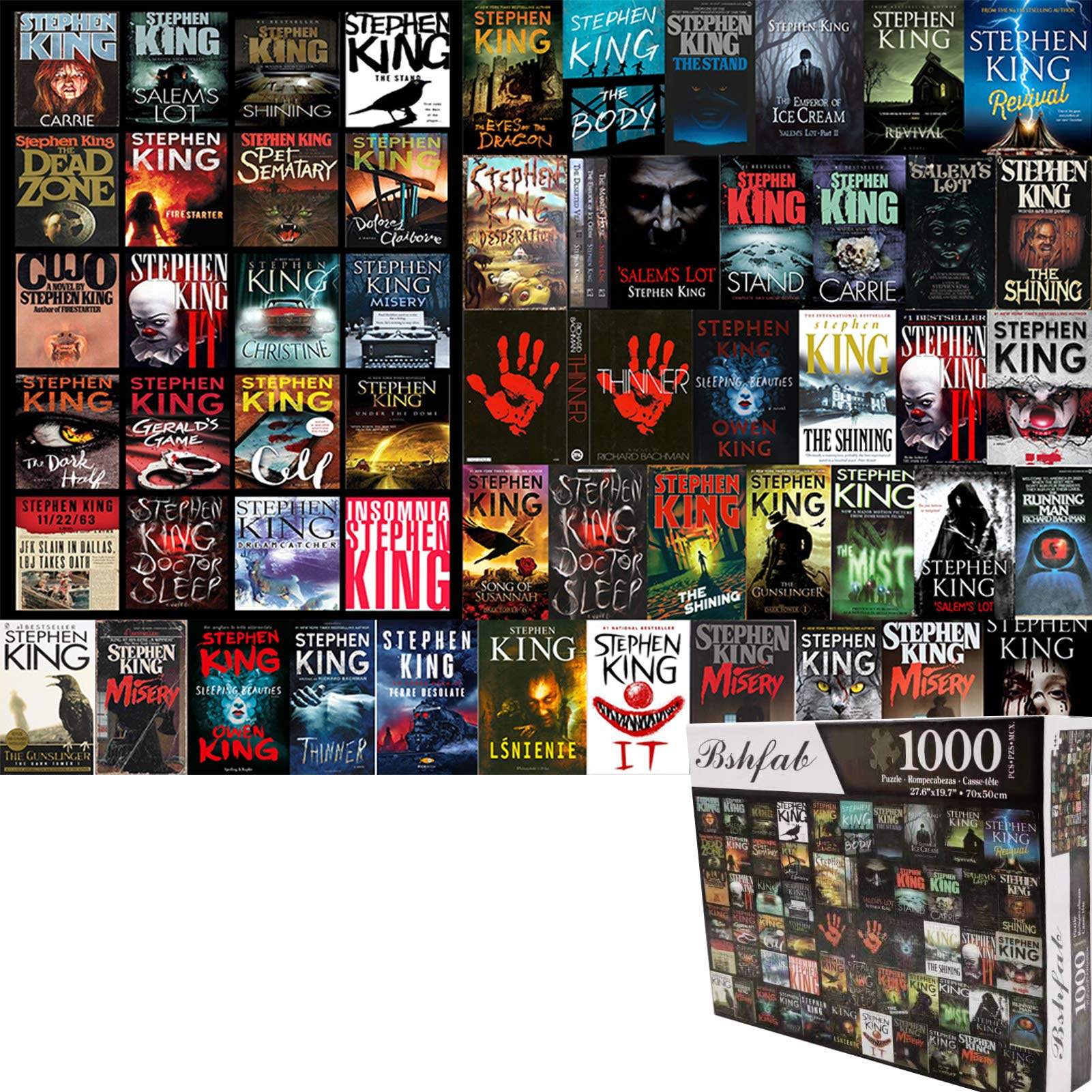 XIECCX Jigsaw Puzzles for Adults 1000 Piece High Challenging DIY Large Puzzle Educational Toy Funny Family Games Unique Home Decor (Horror fiction)