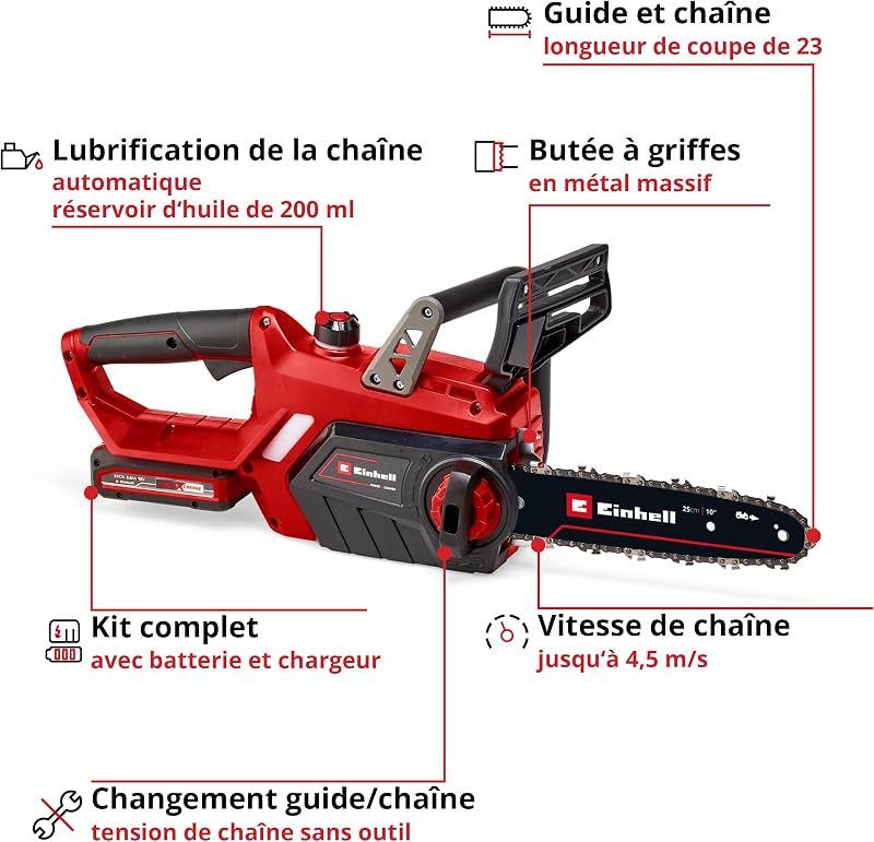 Tronçonneuse sans fil GE-LC 18/25-1 Li Kit (1x 3,0Ah)