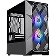 Cooler Master TD300 Mesh Micro-ATX Tower with Polygonal Mesh Front ana Removable Top Panel, ARGB/PWM Hub Tempered Glass, Dual Sickleflow PWM ARGB Lighting Fans