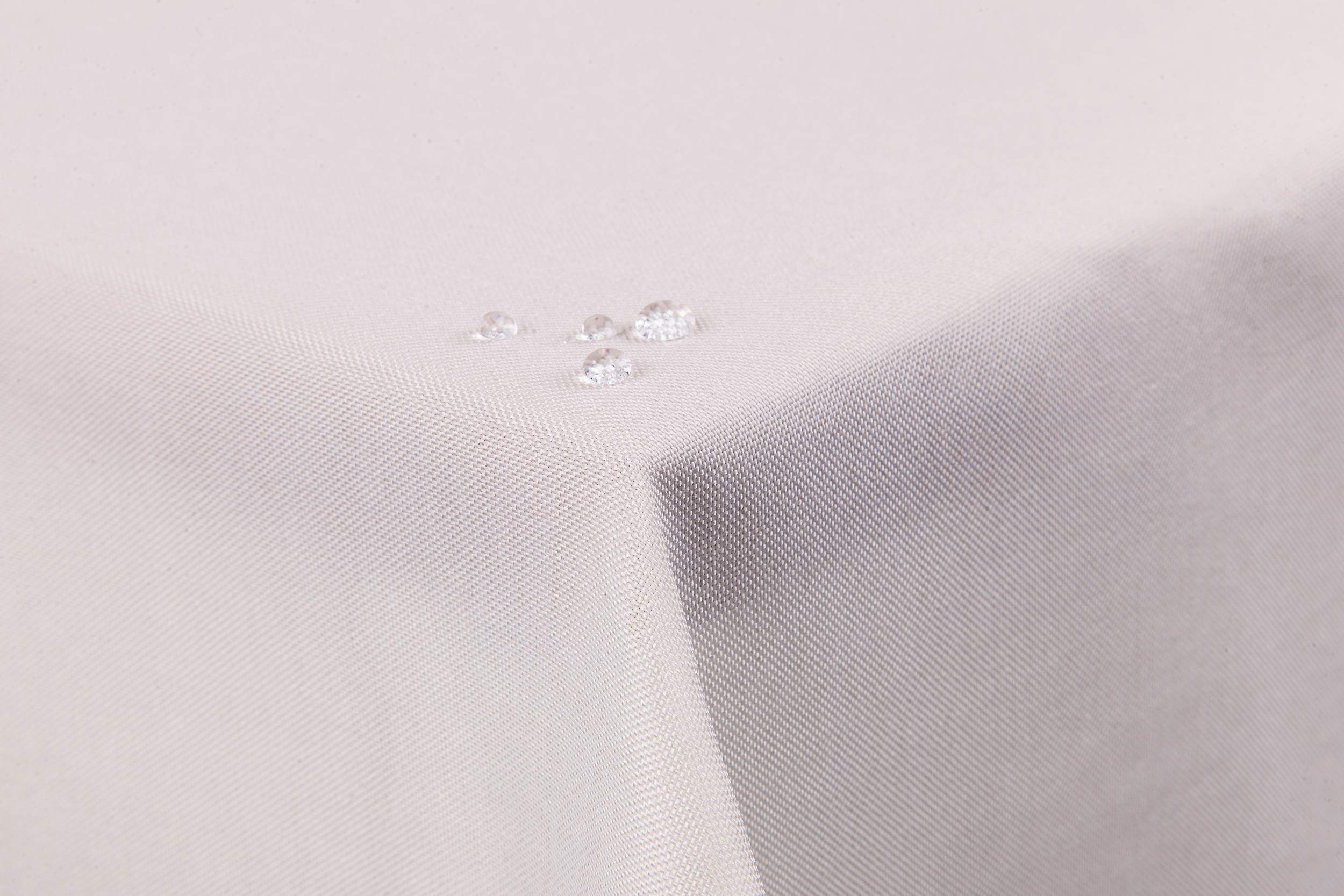 First-Tex tablecloth linen look lotus effect washable with straight hem edge 160x220 square in champagne — image 1