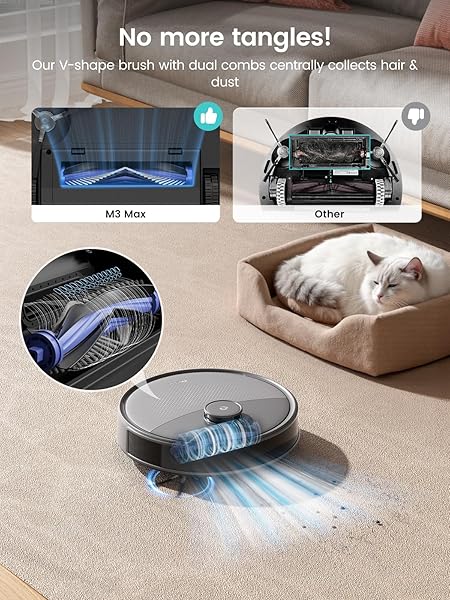 LEFANT LIDAR ROBOT VACUUM AND MOP, 20000PA SUCTION, 90-DAY SELF-EMPTYING, OBSTACLE AVOIDANCE, AUTO MOP WASHING&DRYING, ALL-IN-ONE FOR PET HAIR CARPET, 5G WIFI ALEXA/APP/IWATCH CONTROL, M3 MAX