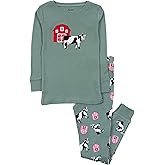 Leveret Kids Pajamas Boys & Girls Animal Prints 2 Piece Pajama Set 100% Cotton (Size 2-14 Years)