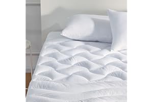 SLEEP ZONE King Size Cooling Mattress Topper, Premium Zoned Cool Mattress Pad Cover, Padded Mattress Protector Breathable Was