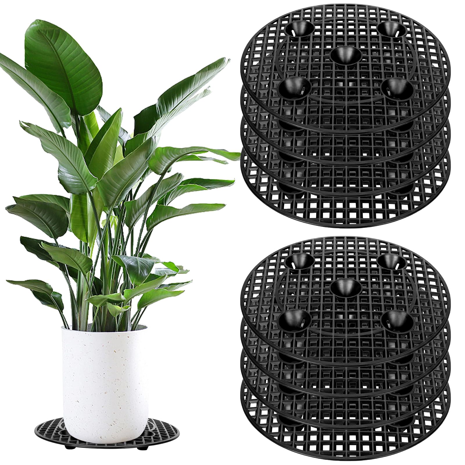 Photo 1 of LipLopBest 8 Pcs Plant Level Pot Elevator , Plant Stands, 11.8 inch Plant Trivet Riser for Prevent Rot Heavy Planter Holder for Prevent Rot Damage and Keep Plant Pots Ventilated