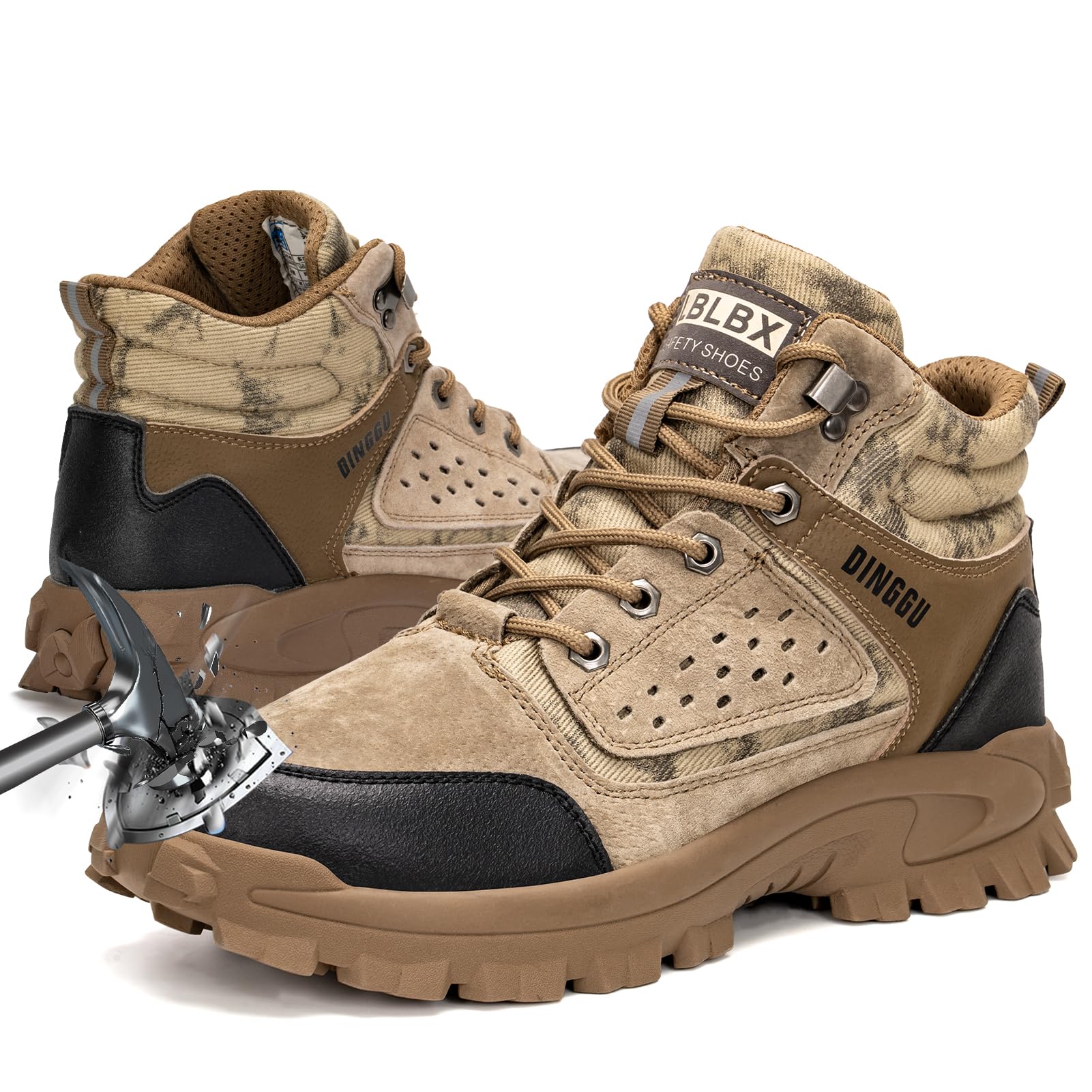 Photo 1 of (please see all images) ZBVB Steel Toe Boots for Men Work Safety Boots Indestructible Shoes Industrial Work Boots size 42