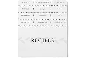 Jot & Mark Recipe Card Dividers | 24 Tabs per Set, Works With 4x6 Inch Cards, Helps Organize Recipe Box (Classic)