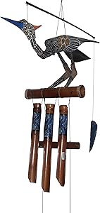 Cohasset Gifts 172 Cohasset Aurora Bobbing Head Bird Bamboo Wind Chime