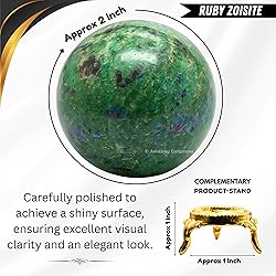 Amazing Gemstone Ruby Zoisite Crystal Ball with