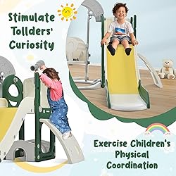 Virubi 6 in 1 Toddler Slide with Swing