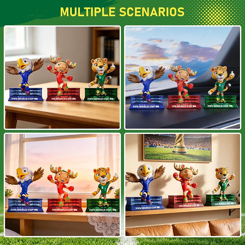 FIFA World Cup 2026 3PCS Figuras de Mascota-B 6CM