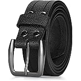 Wrangler Men’s Leather Belt Embossed Logo Casual Every Day Belt for Jeans