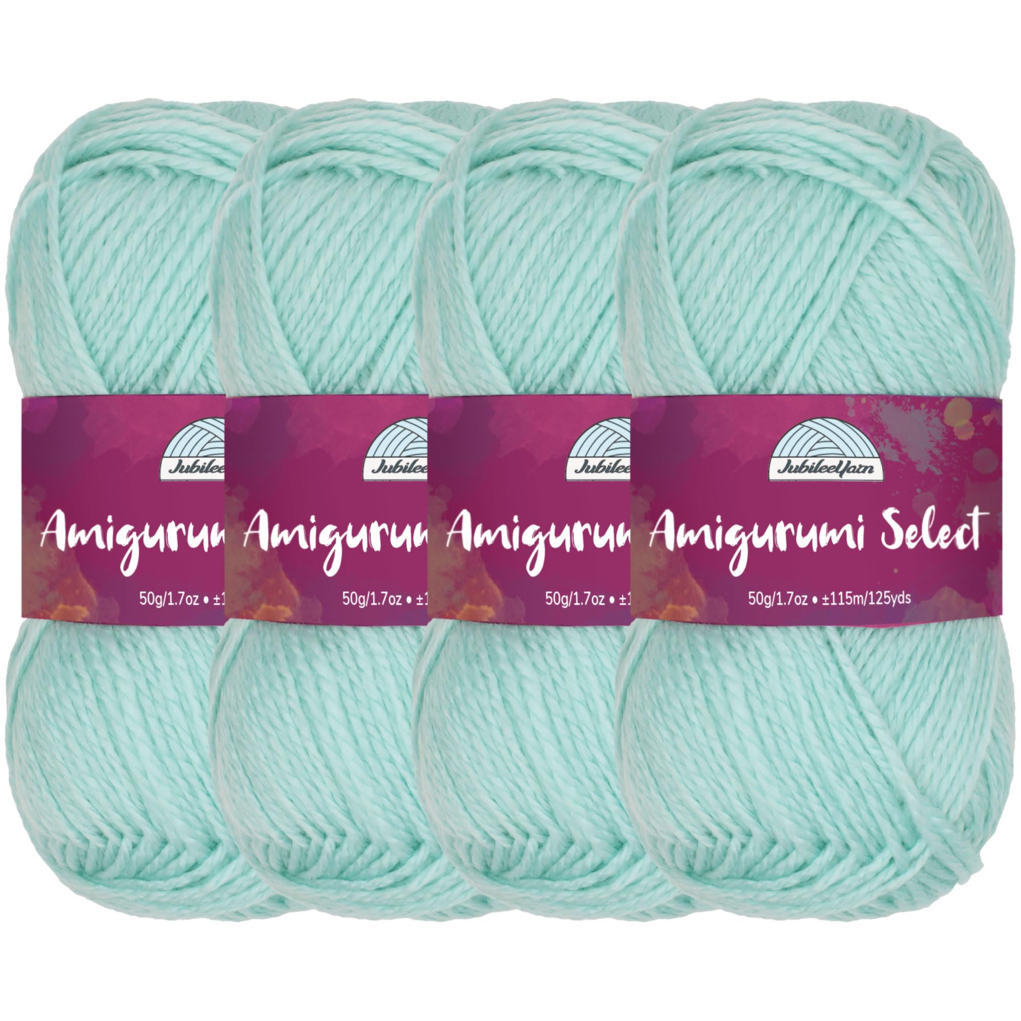 Amigurumi Select 100% Acrylic Craft Yarn Skeins Crochet and Knitting Projects - Acrylic Fingering Weight - Impatiens - 4 Skeins