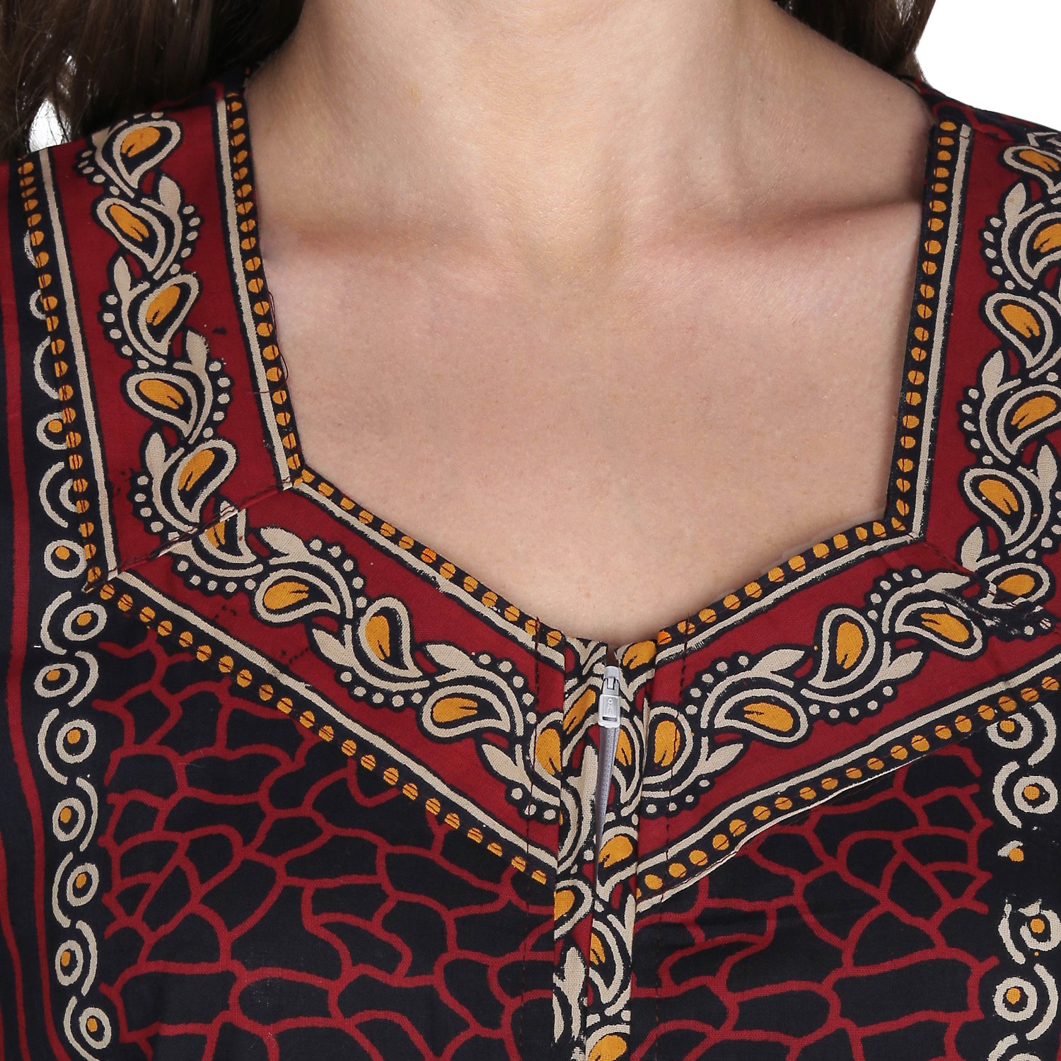 secret wish women's cotton brown nighty, nightdress