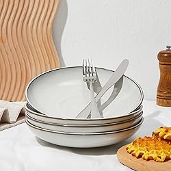 Pokini 16 Piece Double Bowl Dinnerware Sets with