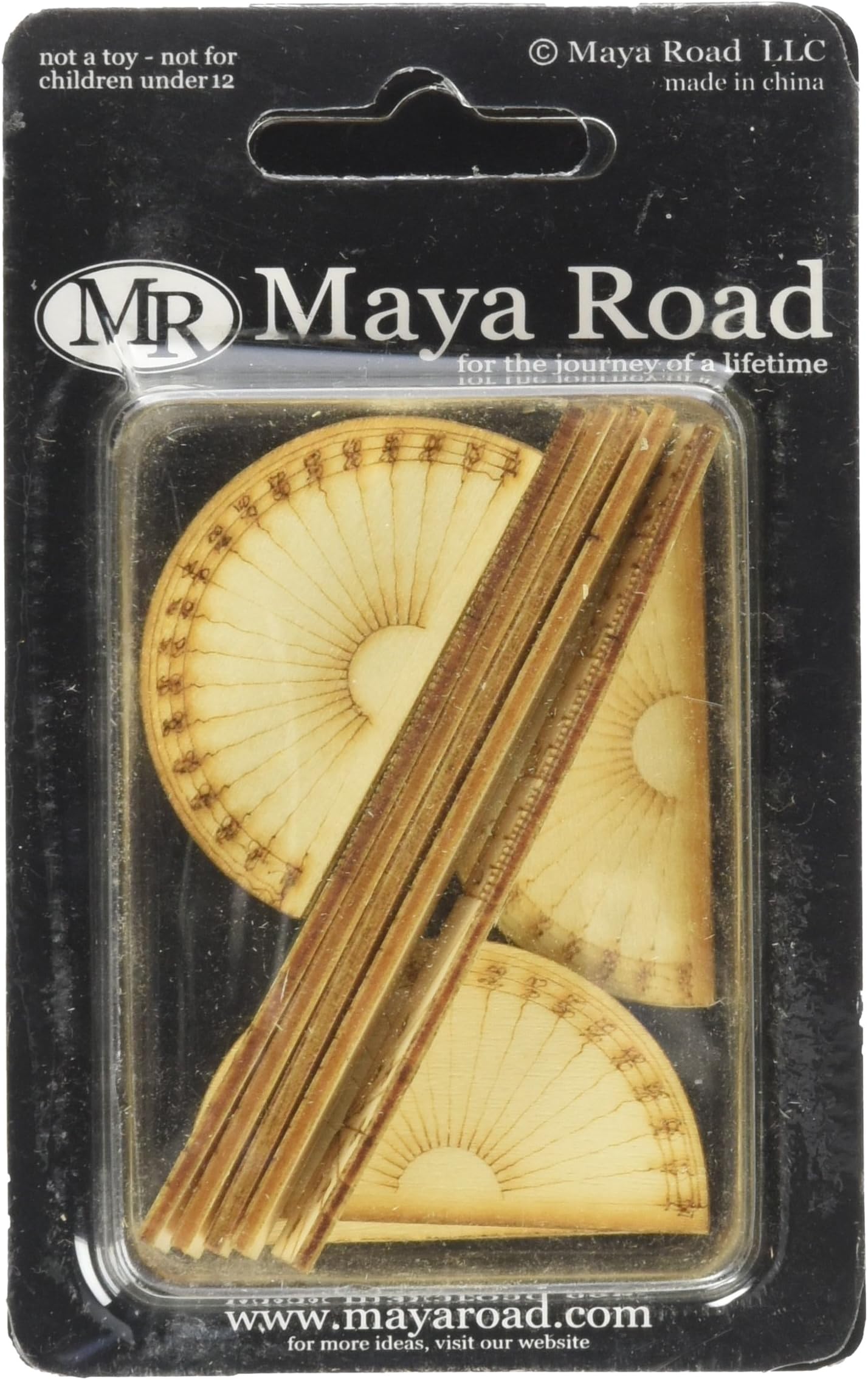 Maya Road Measure Once, Cut Twice Wood Embellishments 10/Pkg-1.5" To 3"