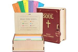 SOUTHLISA Read This When Bible Verse Box – 150 Color Coded Bible Verse for 6 Emotions – Wooden Christian Gift Box for Women, Perfect Christmas or Birthday Gift for Women
