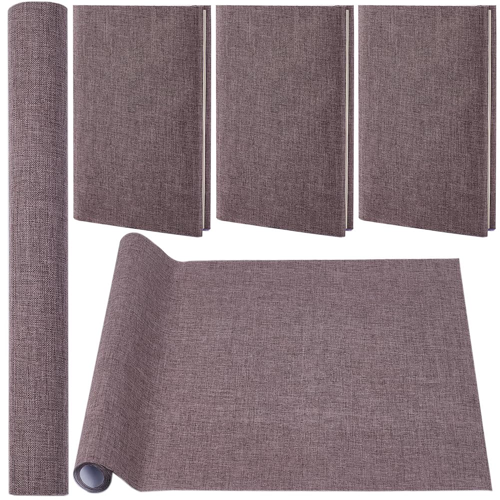 CRASPIRE 130 x 30cm Linen Book Cloth Coffee Color Books Binding Fabric Surface Paper Backed Bookcover Densely Woven Cloth Books Album Scrapbooking Archival Covering Protector Bookbinding Supplies