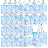 Eccliy 30 Pack 12x12x6 Inch Clear Tote Bag Stadium Approved Bulk Plastic Beach Tote Gift Bag with Handle for Gym Sports | 30 Pack, 12x12x6 Inch, Stadium Approved, Bulk, Tote Gift Bag, with Handle