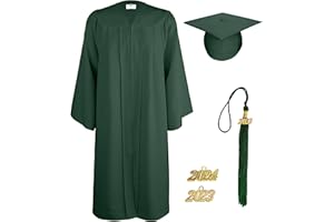 TngHui Unisex Matte Graduation Gown Cap 2023/2024 Year Charm for High School Rich in Color