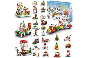 COOLTUNE Kids Advent Calendar 2024, Xmas Themed Building Blocks for Kids Ages 6-8, Teen, STEM Toys Playset Christmas Gifts Stocking Stuffers for Boys Girls 6 7 8 9 10 11 12 Years Old, Countdown Daily Surprises