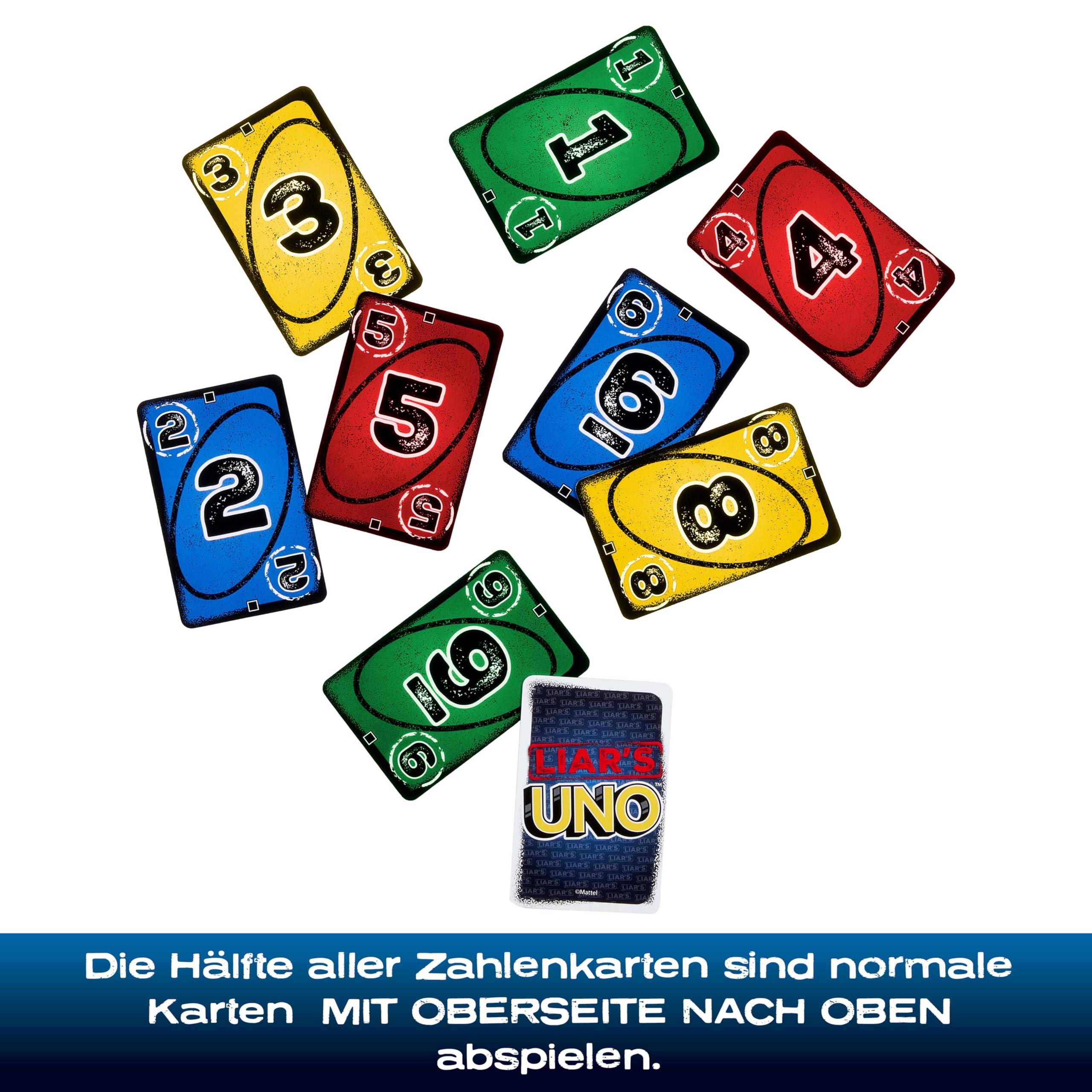 Mattel Games Liar‘s UNO Kartenspiel in Reise- und Aufbewahrungsdose für Erwachsene, Kinder, Familien, Partys und Spieleabende, Lege andere Spieler mit Bluffs und Täuschung herein, JLH68 4
