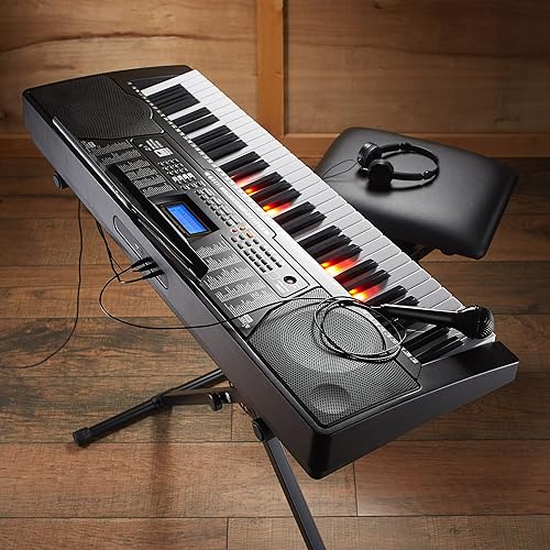 Ashthorpe 61-Key Digital Electronic Keyboard Piano with Light Up