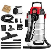 Shop-Vac 6 Gallon 4.0 Peak HP Wet/Dry Vacuum, Wall Mountable Shop Vacuum | Compact Shop Vac with Up to 20 ft Extra Long Hose &amp; Accessories - Ideal for Jobsite, Garages, Car &amp; Workshops