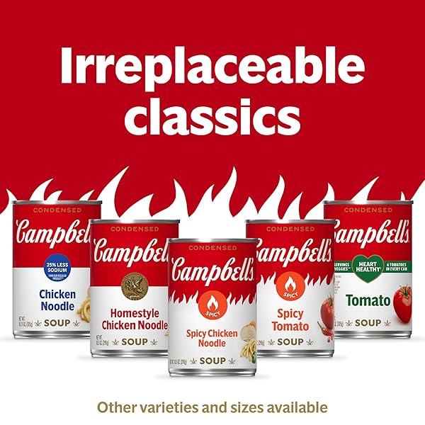 CAMPBELL’S CONDENSED SPICY TOMATO SOUP, 10.5 OZ CAN
