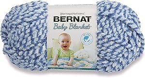 Bernat Baby Blanket Twist Yarn, 3.5 Ounce, Blue Twist,16114747128