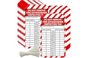 POP RESIN Monthly Fire Extinguisher Inspection Tags Record 2025-2028 4 Year Fire Extinguisher Inspection Tags 3.25 x 5.75 Inch Extinguisher Recharge and Inspection Record Tag 25 Pcs
