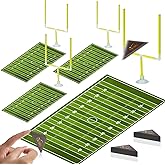 12 Pcs Mini Finger Flick Football Games Mini Table Top Sports Games, Yellow | Foam Footballs Goal Post and Cards Finger Toys Office Indoor Football Sports Party Favors Birthday Gift Cake Decoration