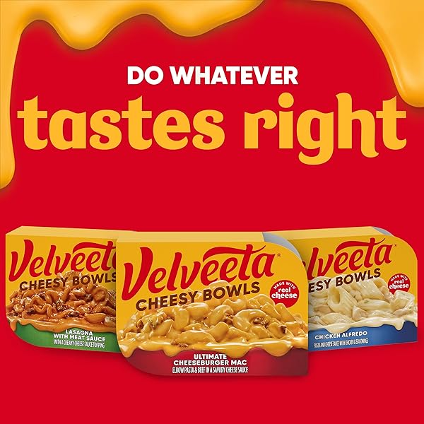 VELVEETA CHEESY BOWLS ULTIMATE CHEESEBURGER MAC MICROWAVE MEAL, 9 OZ TRAY