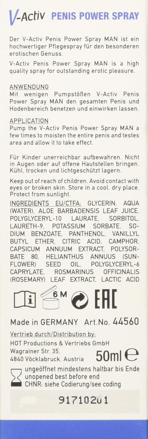 Hot V-Activ Penis Power Spray for Men 50 ml 44560 - Image 4