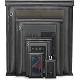 yaokvide Large Faraday Bags- 5 Pack Faraday Cages for Laptops & Tablets & Phones & Car Keys, Faraday Key Fob Protector, Fireproof & Waterproof Anti-theft Signal Blocking Pouch