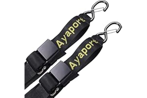 Ayaport Boat Tie Down Straps to Trailer Boat Transom Strap 4 feet x 2 inch Heavy Duty Nylon Kayak Canoe Jet Ski Bow and Stern