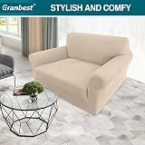 Granbest Matcha Green Granbest High Stretch Armchair Cover 1 Seater Jacquard view 2