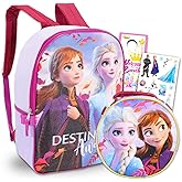 Disney Frozen Backpack with Lunch Box - Bundle with Frozen Backpack for Girls, Lunch Bag, Stickers, More | Disney Backpack Set