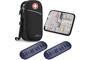 MEDMAX Insulin Cooler Travel Case with 2 Ice Pack, Water Resistant Insulated Diabetic Medication Organizer Carrying Bag with Extra Pouch for Insulin Pen and Other Diabetic Supplies (Black)