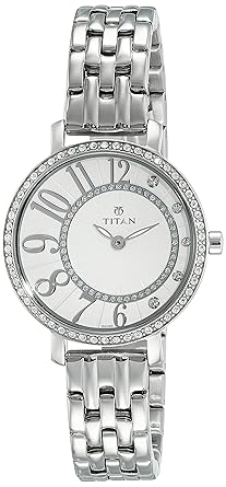 Analog White Dial Women's Watch-NK95041SM01