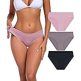 ANLIQI Modal Underwear Supersoft Hipster Panties for Women Pack Breathable & Stretch Bikini Underpants Comfortable Undies